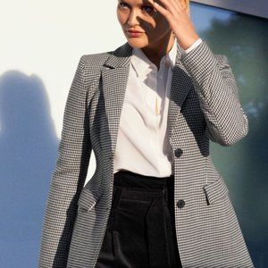 & Other Stories Hourglass Houndstooth Blazer